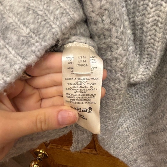 Free People Light Gray Blue Bell Sweater - Picture 5 of 7